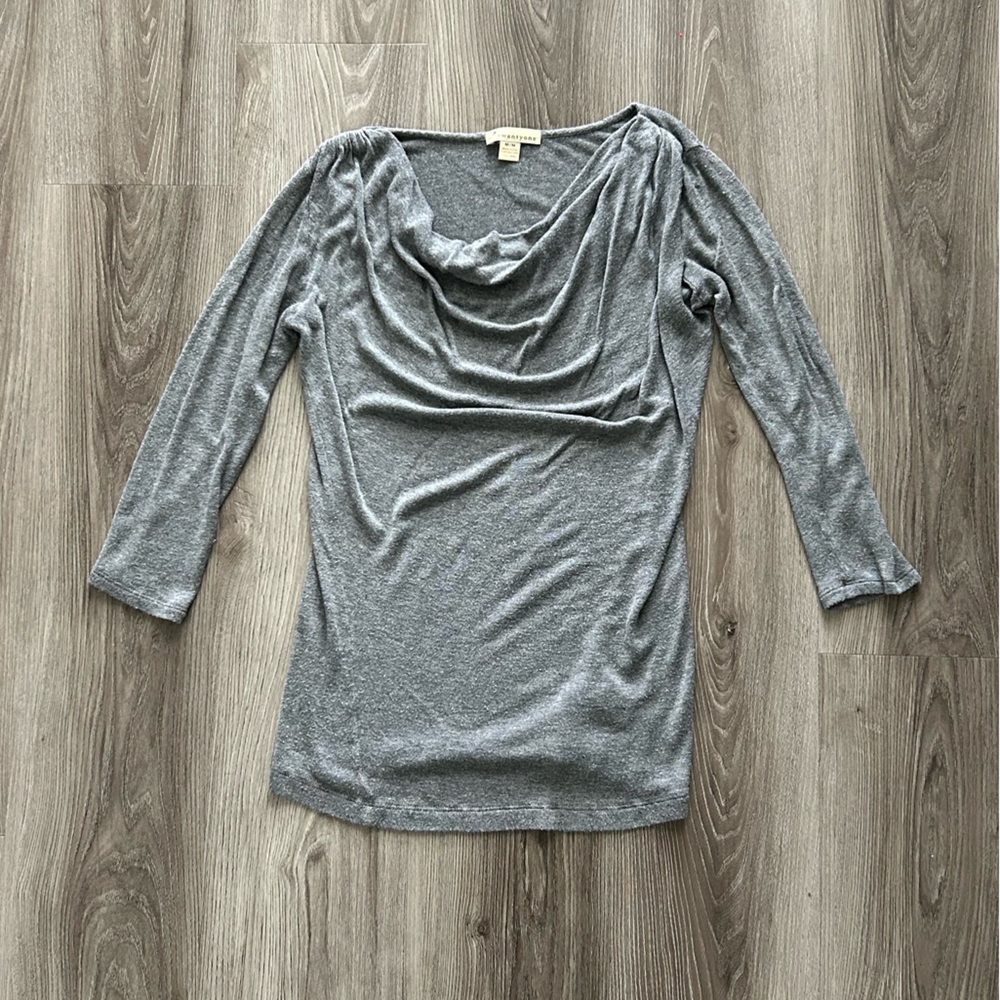 Vintage Made in USA Forever 21 Heather Gray Quarter Sleeve Top